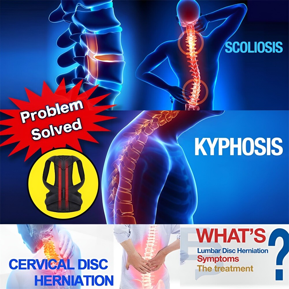 Medical Scoliosis Posture Corrector Spine Back Support Shoulder Brace Belt USPS