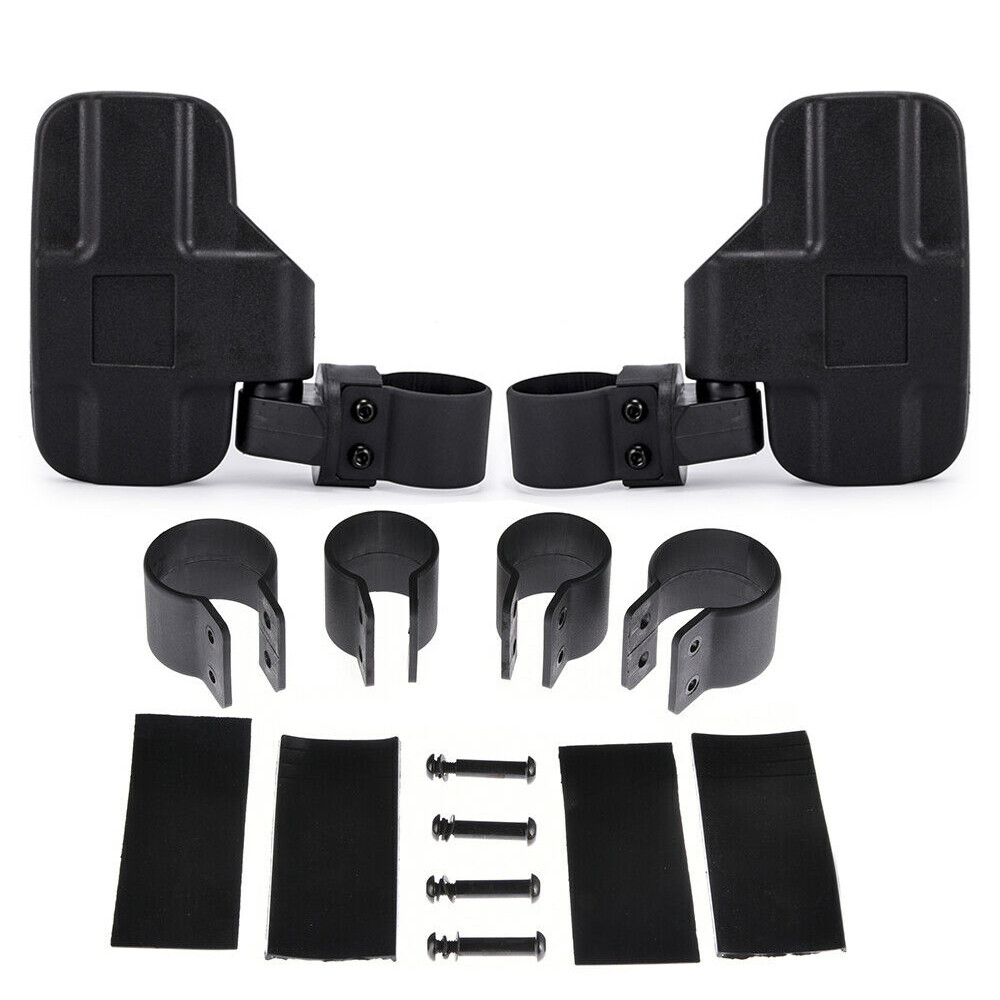 2pcs Universal UTV ATV Rear View Mirror Side Mirror 1.75" 2" Roll Bar Adjustable
