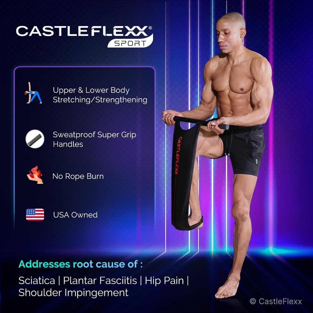 CastleFlexx Mobility and Full Body Strengthening Device | Non-Elastic Stretch...