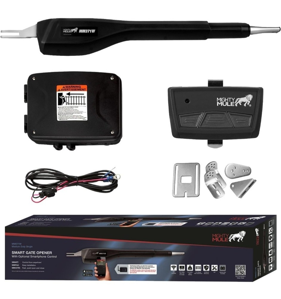 Mighty Mule MM371W Automatic Gate Opener Kit - Black