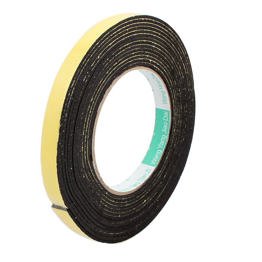 12mm Width 2mm Thick Single Side Sealing Shockproof Sponge Tape 5m