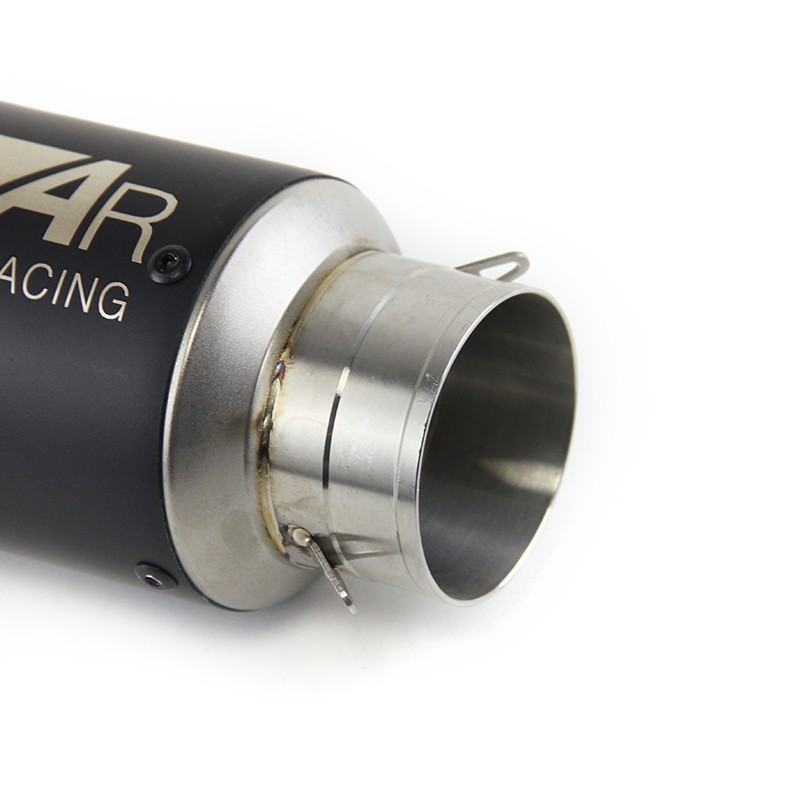 2.38" Motorcycle Exhaust Tips Slip on 60.5mm Universal Muffler Pipe Short 180mm