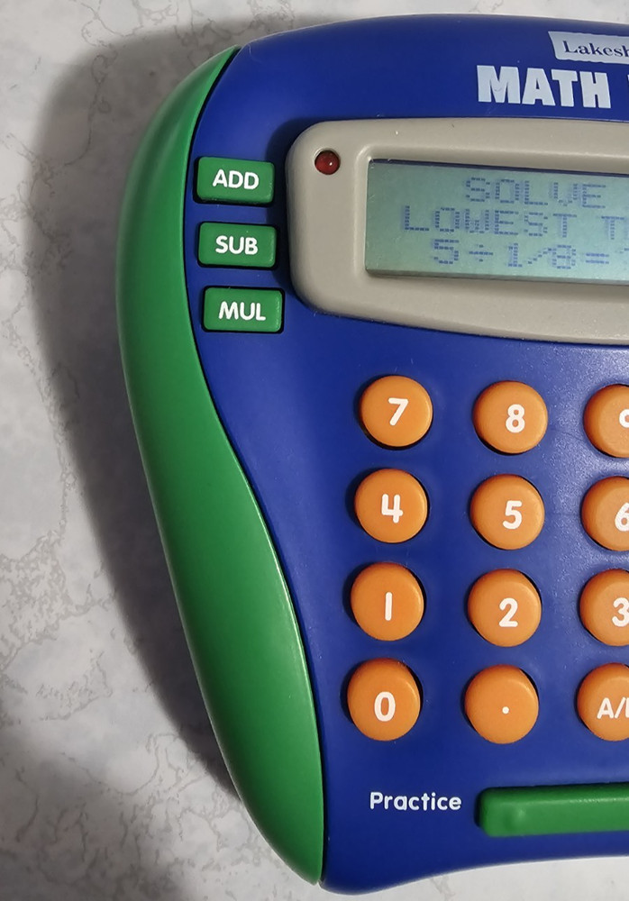 Lakeshore Math Brain Educational Electronic Handheld Practice Calculator Tested