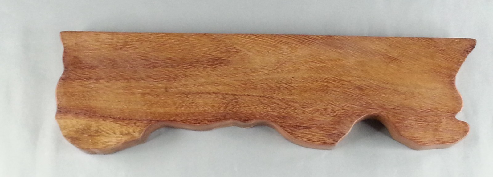 Decorative Floating Sanded Live Edge Wood Shelf Hand Crafted Thailand Wall Mount