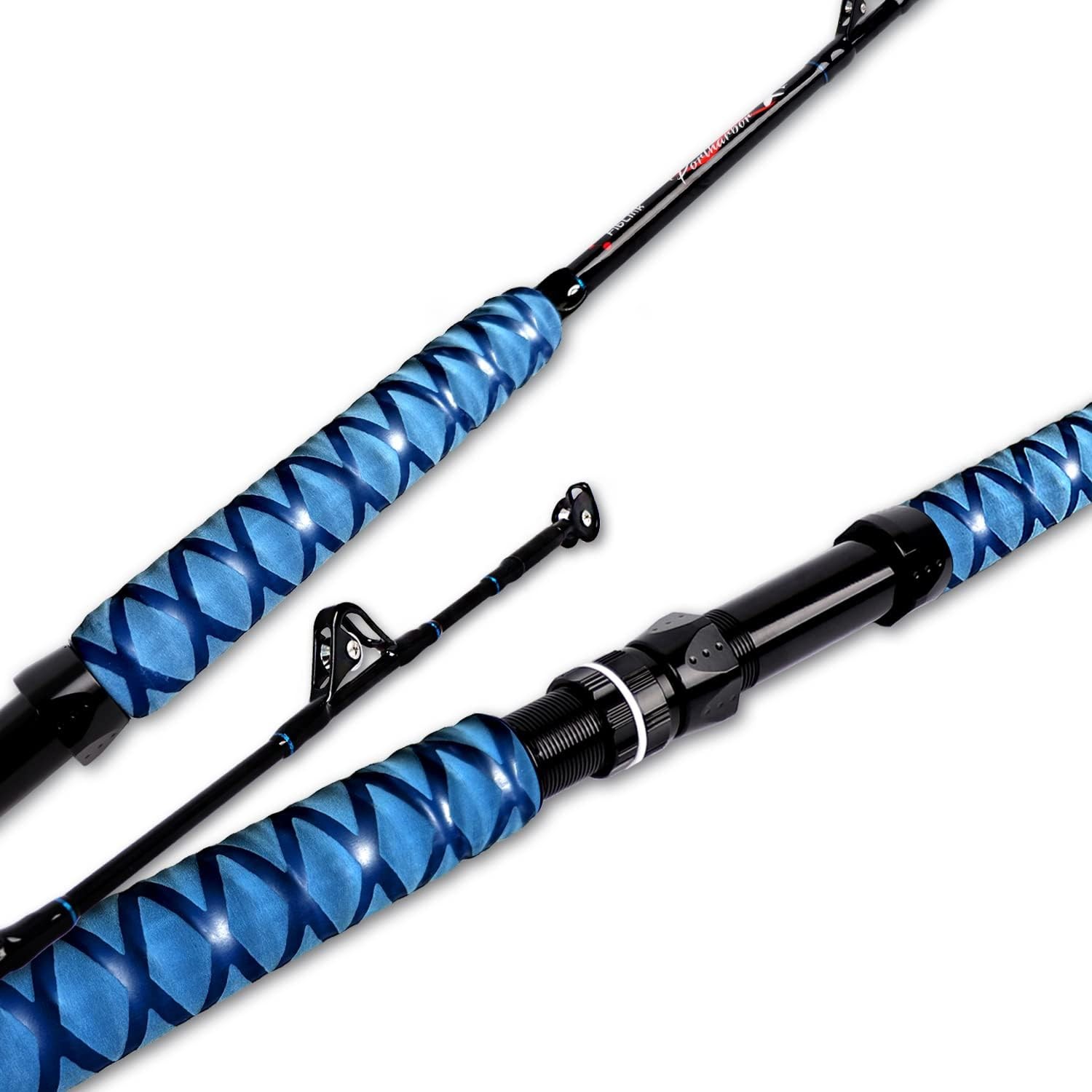56 120-200lbs Blue Saltwater Fishing Rod Trolling Rod Deep Drop Sea Roller Rod