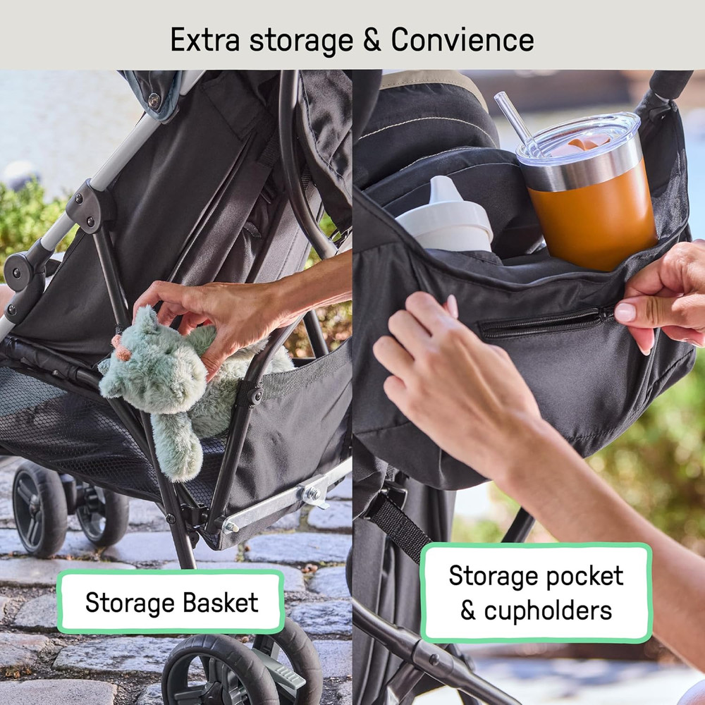 3D Mini Convenience Stroller – Lightweight Stroller with Compact Fold, Multi-Pos