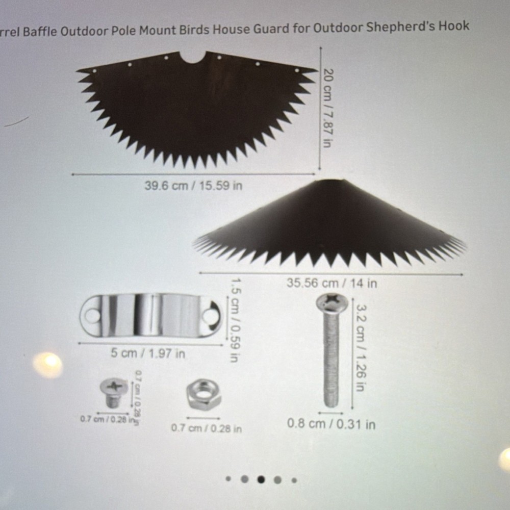 Squirrel Baffle Black