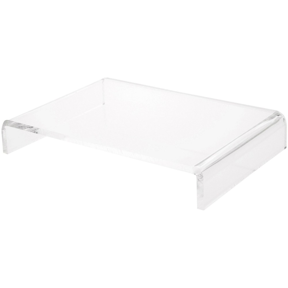 Plymor Clear Acrylic Rectangular Display Riser, 2" H x 12" W x 8" D (3/8" thick)