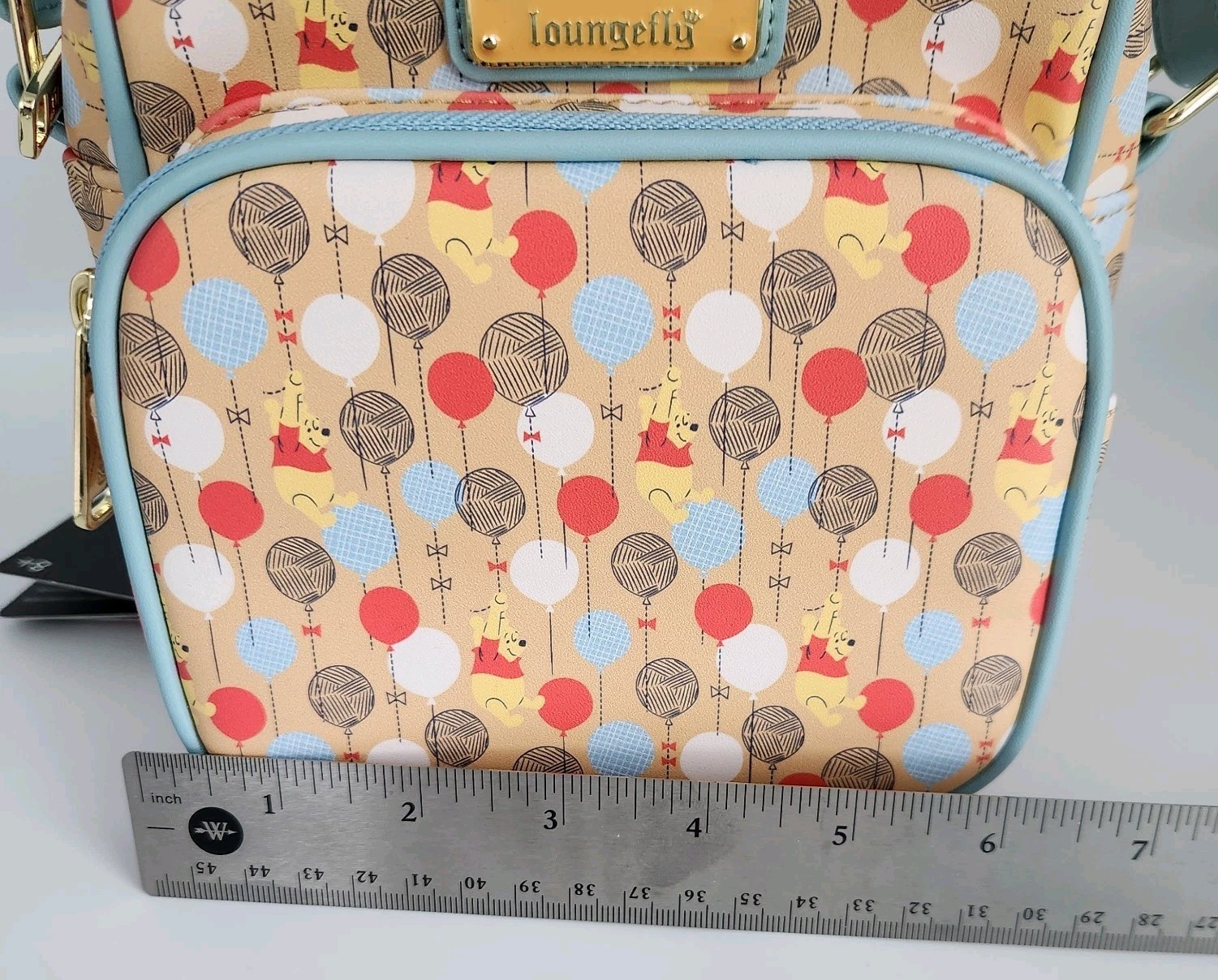 Loungefly Disney Winnie The Pooh Balloons All Over Print Crossbody Bag Purse NWT