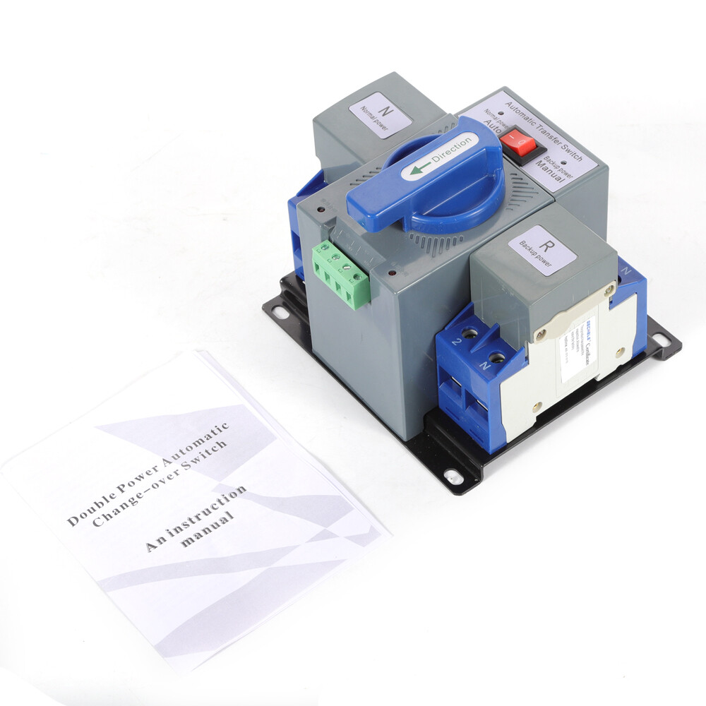 Automatic Transfer Switch 2P 63A 110V AC Generator Dual Power Changeover Switch