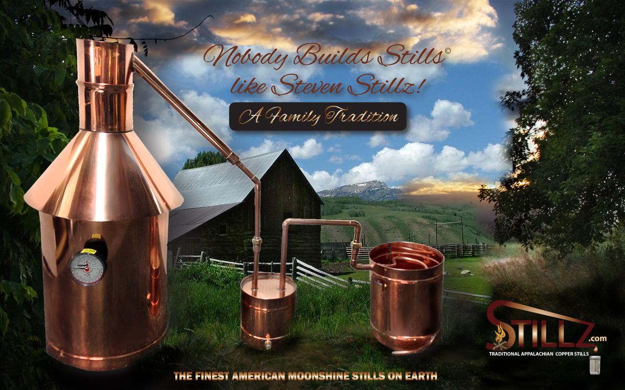 Copper Moonshine Still-Thumper and Worm-Heavy Pot Still StillZ 6 Gallon