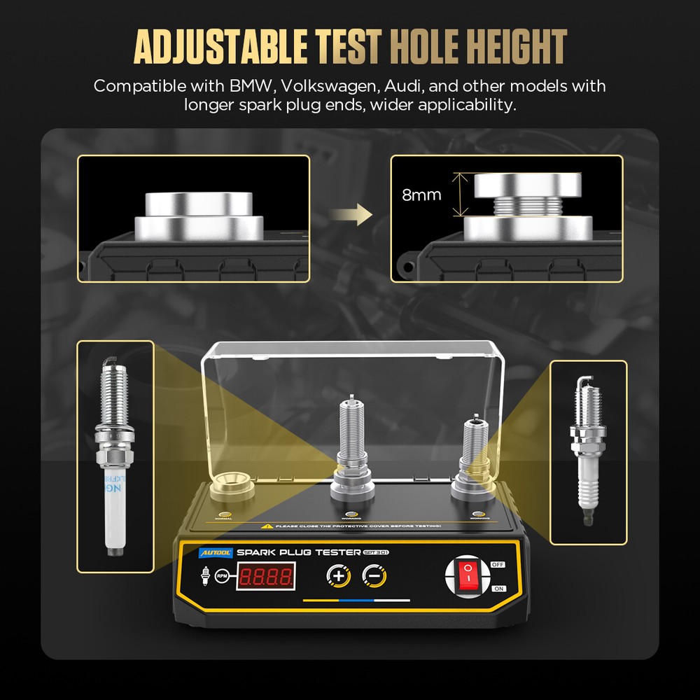 3 Holes Car Spark Plug Tester Gasoline Ignition Plug Analyzer Diagnostic Tool