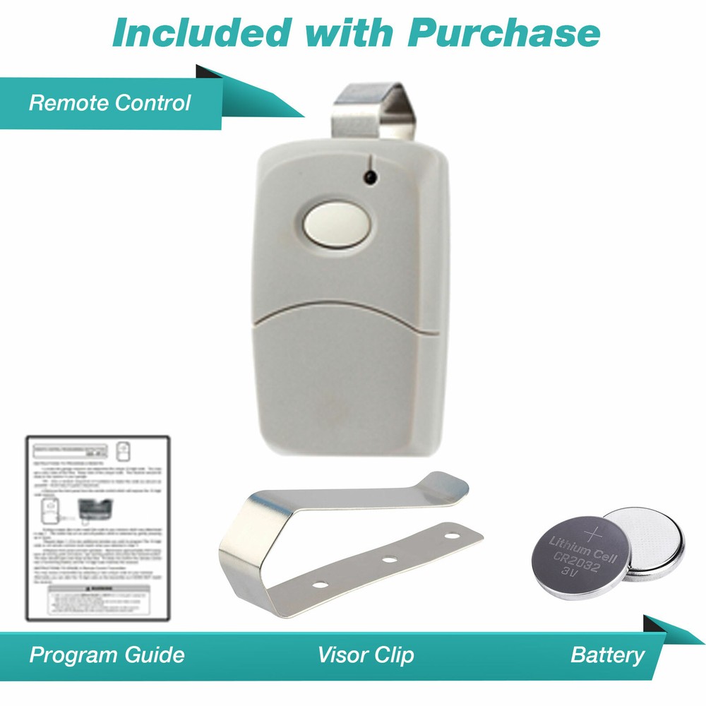 Garage Door Opener 1-Button Remote Grey for Linear Multi-Code 3089 308911