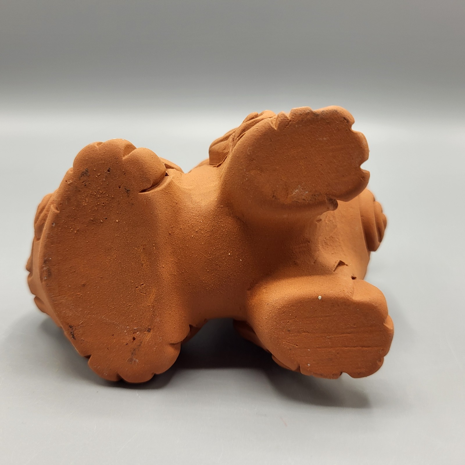 Set of 2 Okinawan Shisa Foo Dog Guardian Lions Figurines Terra Cotta Clay 3.5"