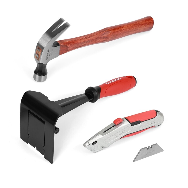 GOLDBLATT Molding Remover Tools Set Retractable Utility Knife Hammers Multi-tool