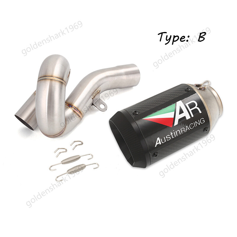 For Kawasaki Ninja ZX6R ZX636 2009-2023 Exhaust Pipe Mid Pipe Muffler Tips 160mm