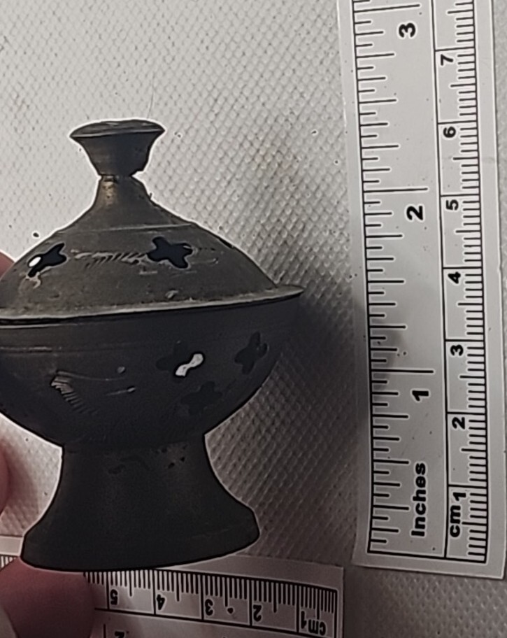 VTG Incense Burner solid brass hand carved India