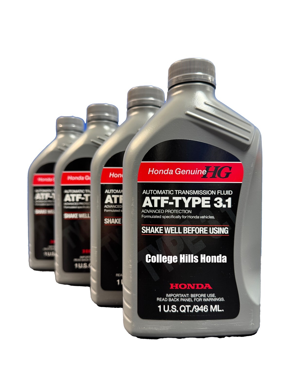 4 Quarts Genuine Honda Transmission Fluid ATF Type 3.1 - OEM! NEW! 08200-9017