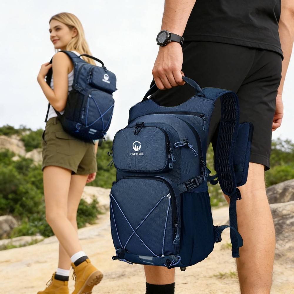 Hydration Backpack 22L, Hiking Backpack with 2L Leakproof Bladder, Sewn-in Ra...