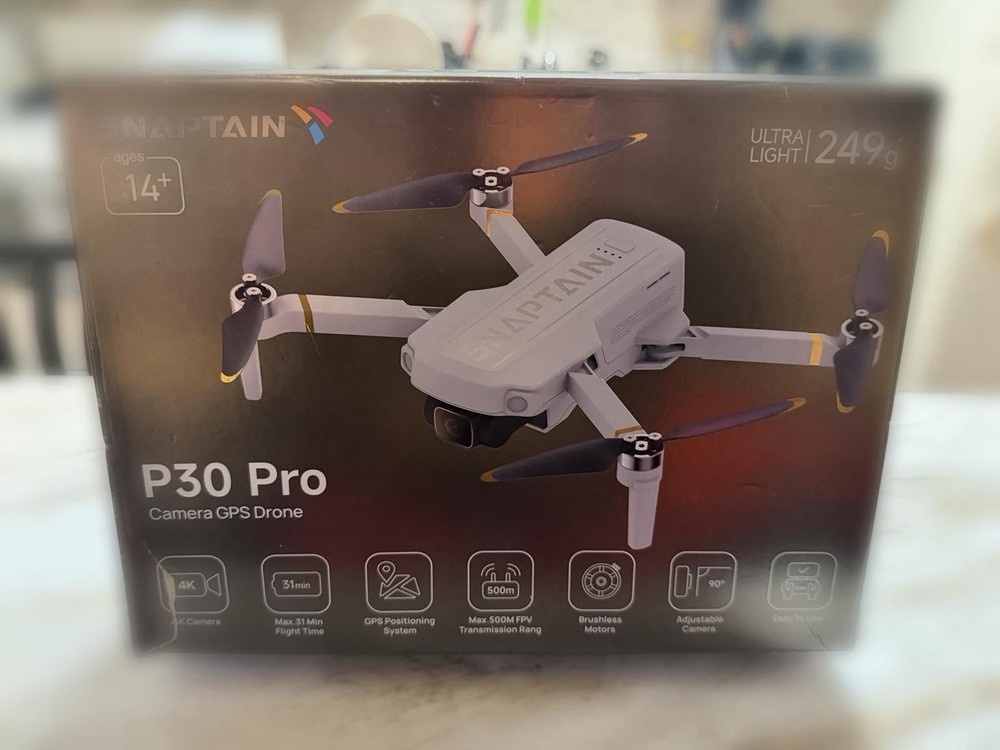 Snaptain Drone - P30 Pro 4K Camera GPS and Remote Controller - Gray