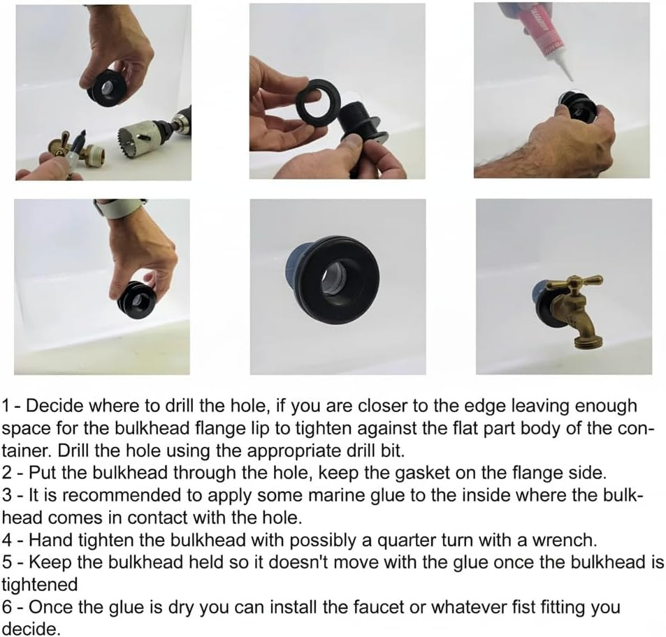 1-Inch Slip Bulkhead Fitting