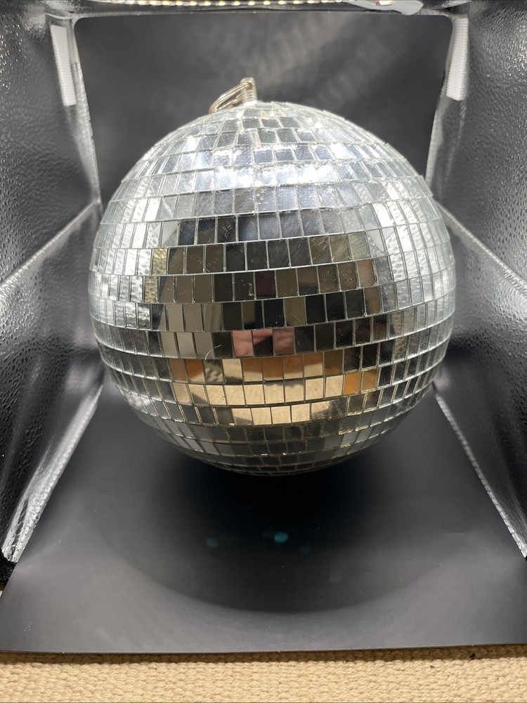 Nulink 8" Disco Light Mirror Ball with Hanging Ring