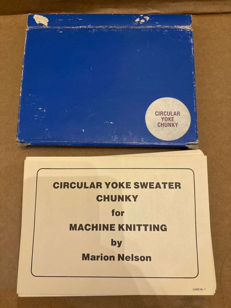 Marion Nelson Pattern Cards - Circular Yoke Sweaters, CHUNKY- Knitting Machine