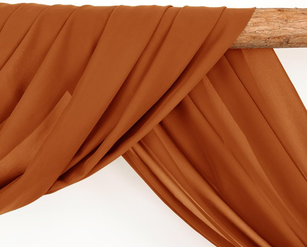 Wedding Arch Draping Fabric 30'' X 18Ftsheer Chiffon Arch Drape Backdrop 2 Panel