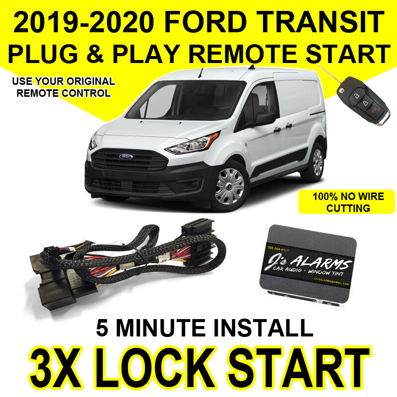 2019 - 2020 Ford Transit Connect Remote Start Plug & Play Easy 3X Lock FO2