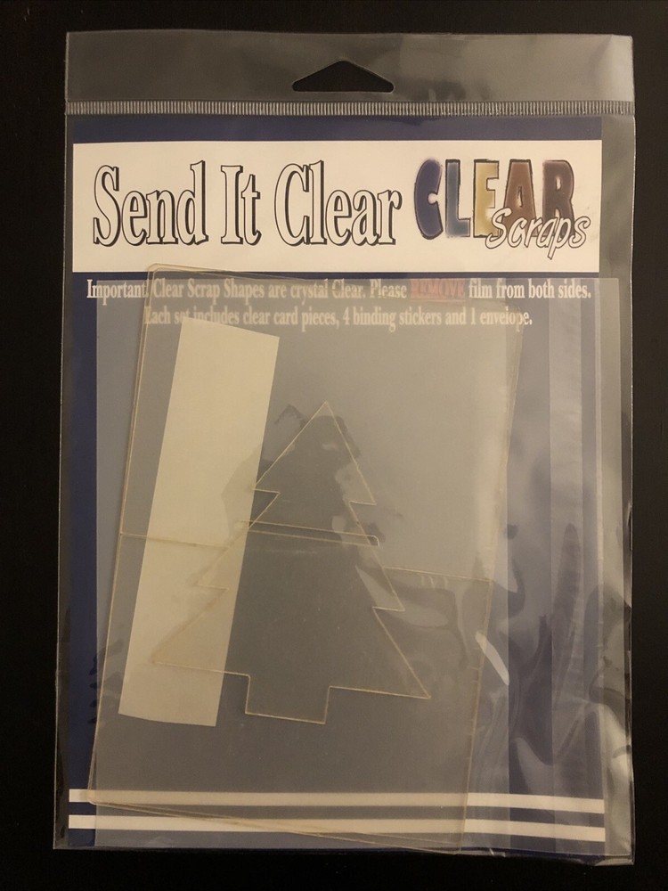 Clear Scraps Stamp it Card Making Scrapbooking Send It Clear X-mas Tree Stencil
