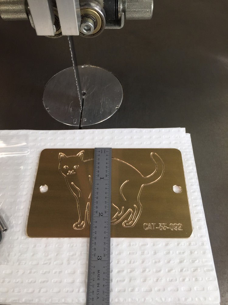 HOUSE CAT SOLID BRASS ENGRAVING PLATE FOR NEW HERMES FONT TRAY