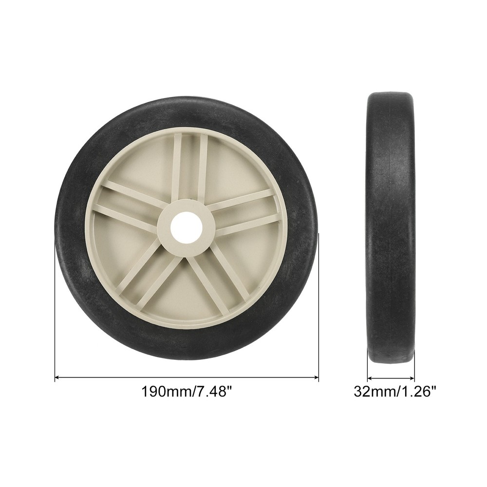 7.5" 2 Pcs Universal Air Compressor Wheel with 0.8" Hole, Beige