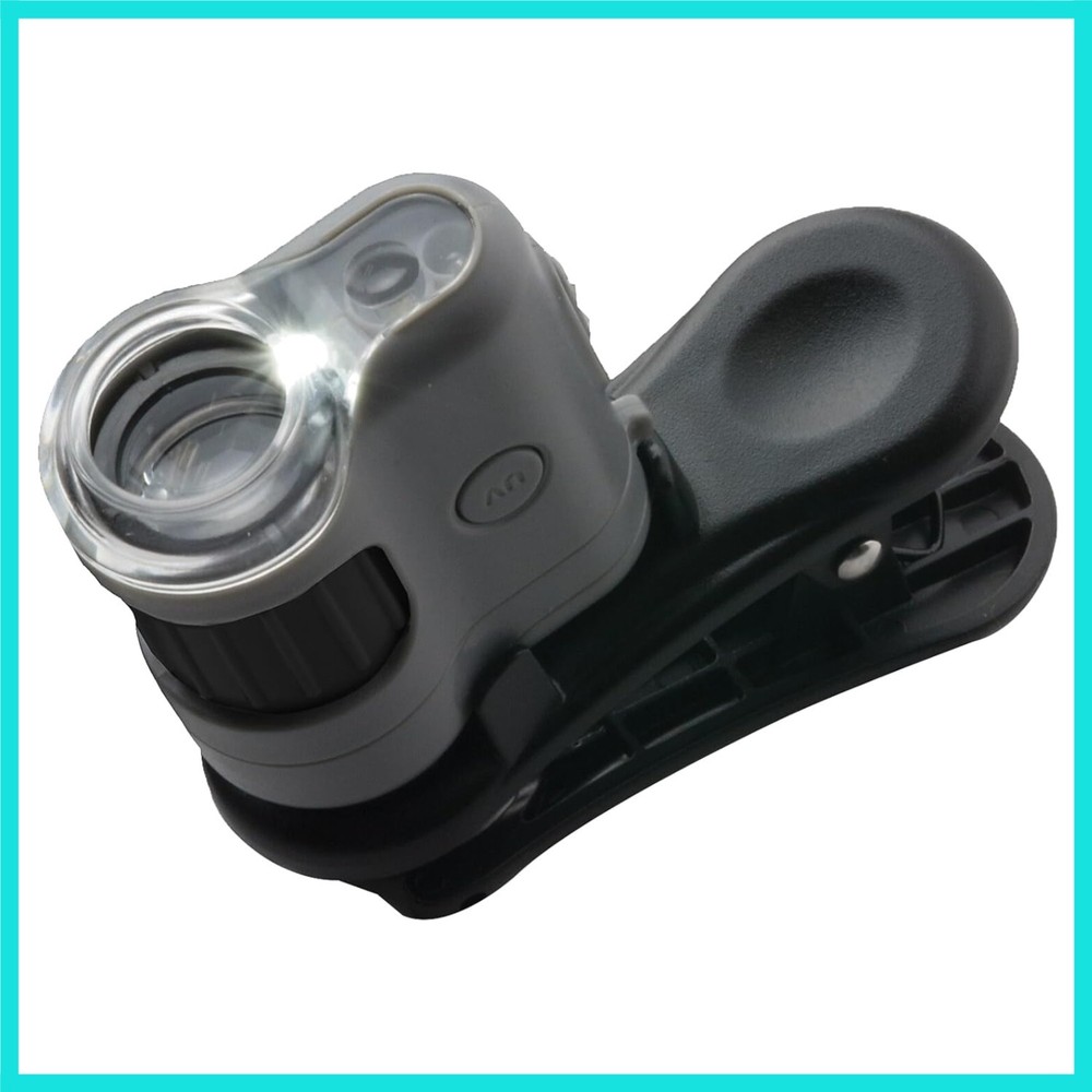 MicroMini 20x LED Lighted Pocket Microscope with Built-in LED and UV Flashlig...