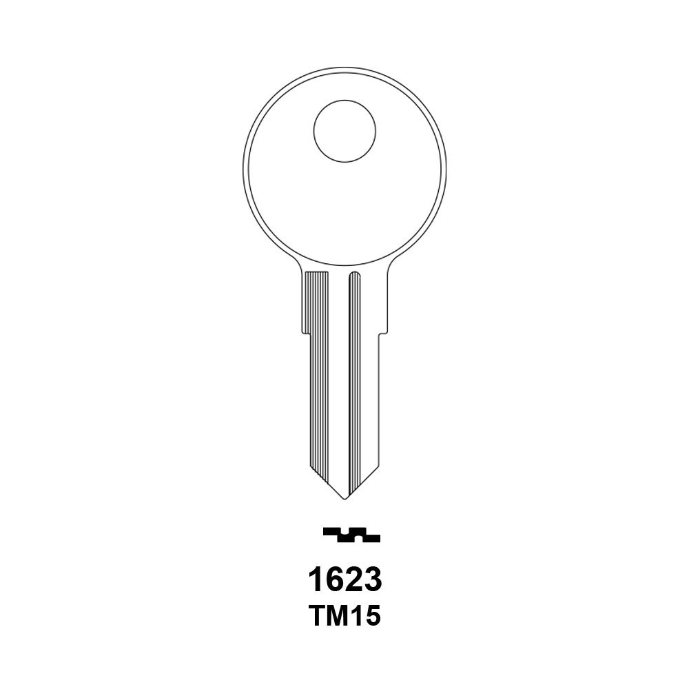 TM15 / 1623 Key Blank Nickel