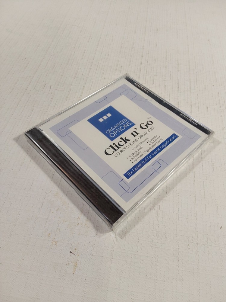 Organized Options Click n’ Go CD ROM Home Organizer CD