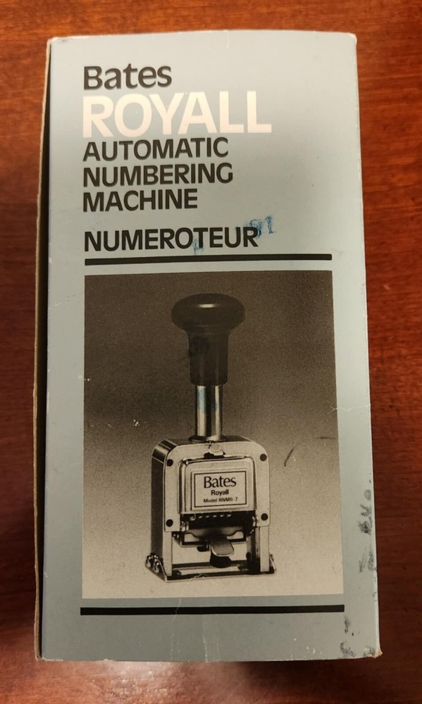 Bates Royal Automatic Numbering Machine - Numeroteur - NM6-7