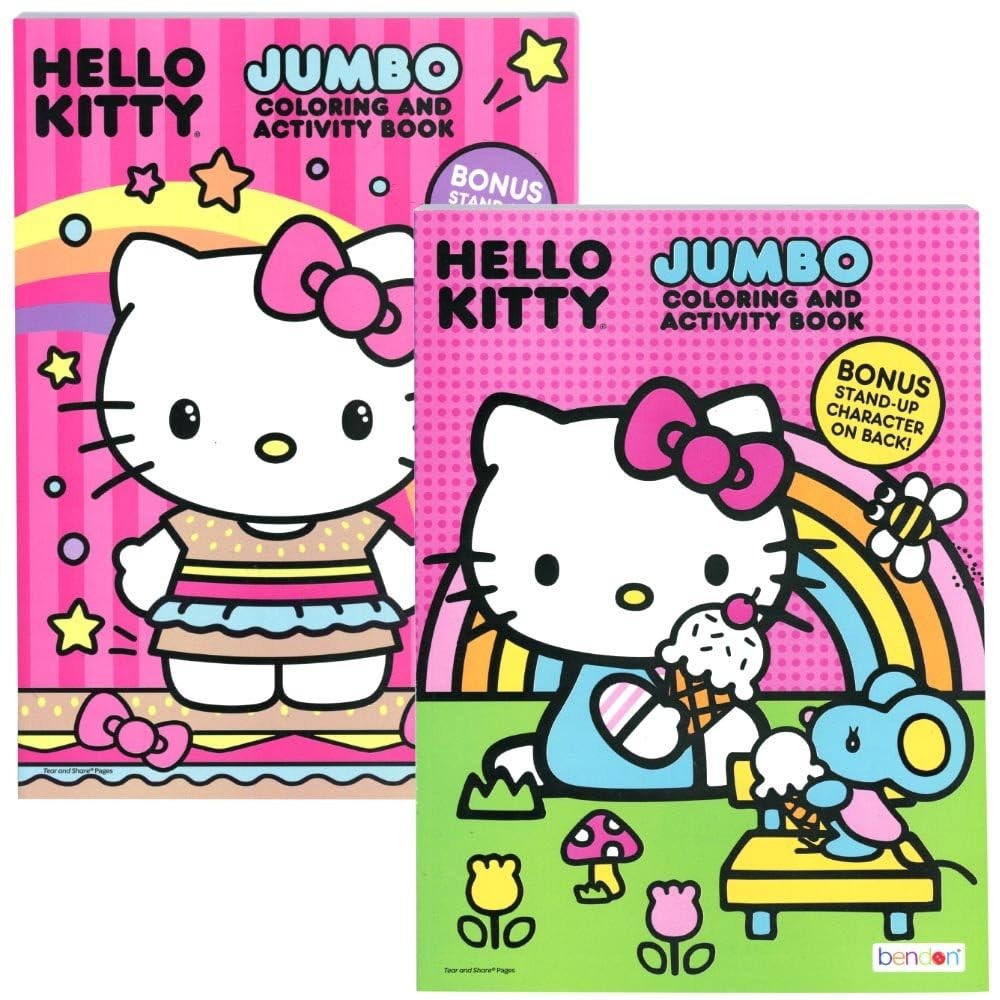 Hello Kitty Jumbo Coloring and Activity Book, 2 Pack Multicolor
