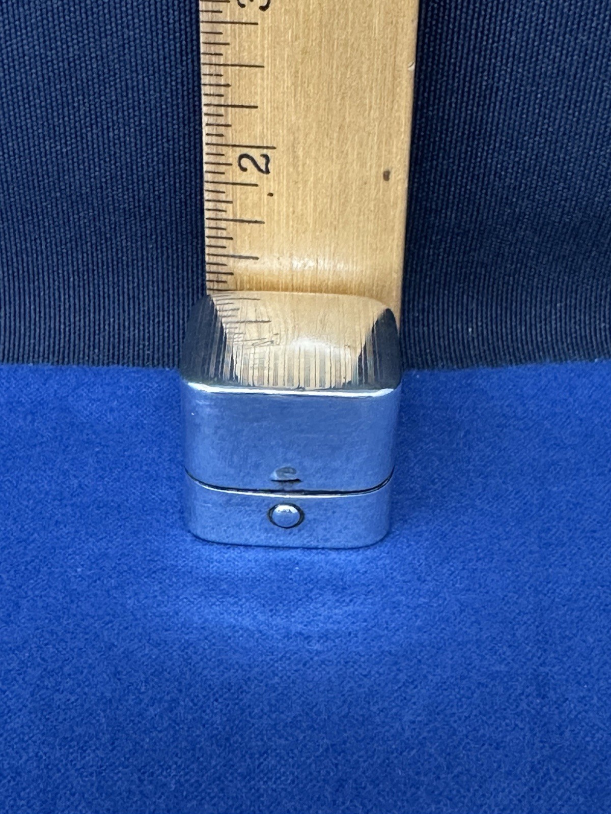 AMERICAN ART DECO STERLING RING BOX NO MONO