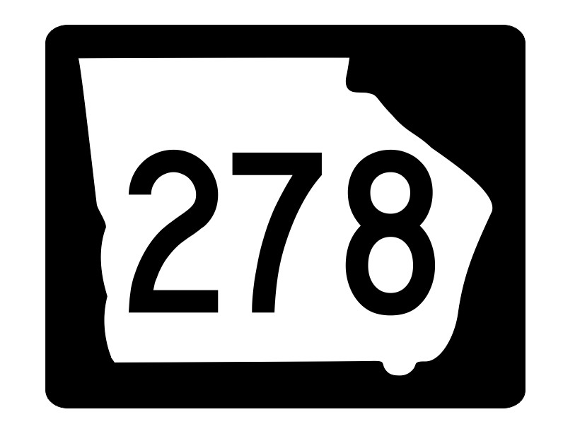 Georgia State Route 278 Sticker Decal