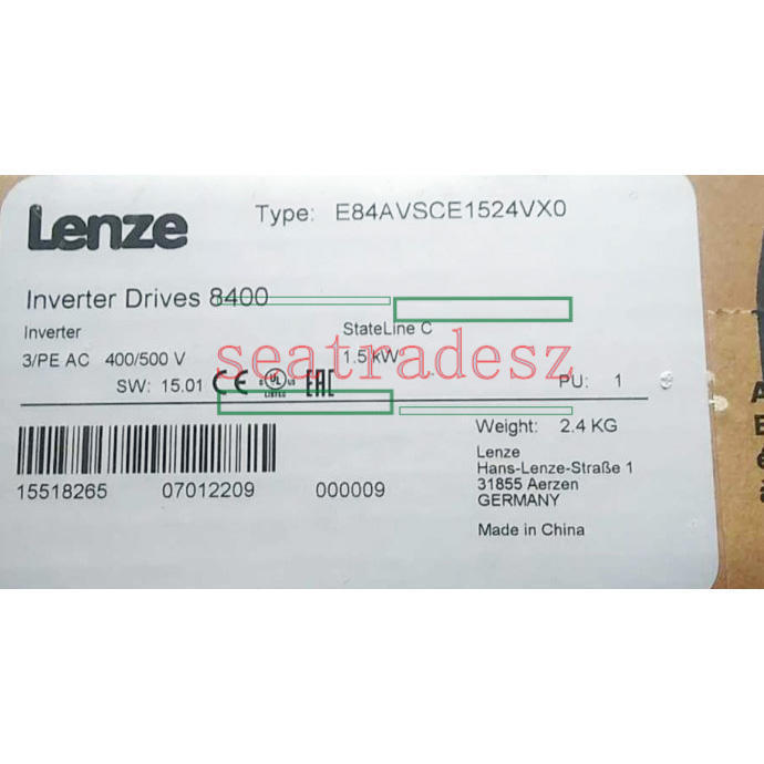 1PC New Lenze E84AVSCE1524VX0 Inverter