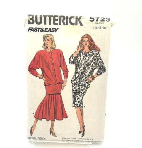 Rare Butterick Fast & Easy Pattern #5723 - Top & Skirt