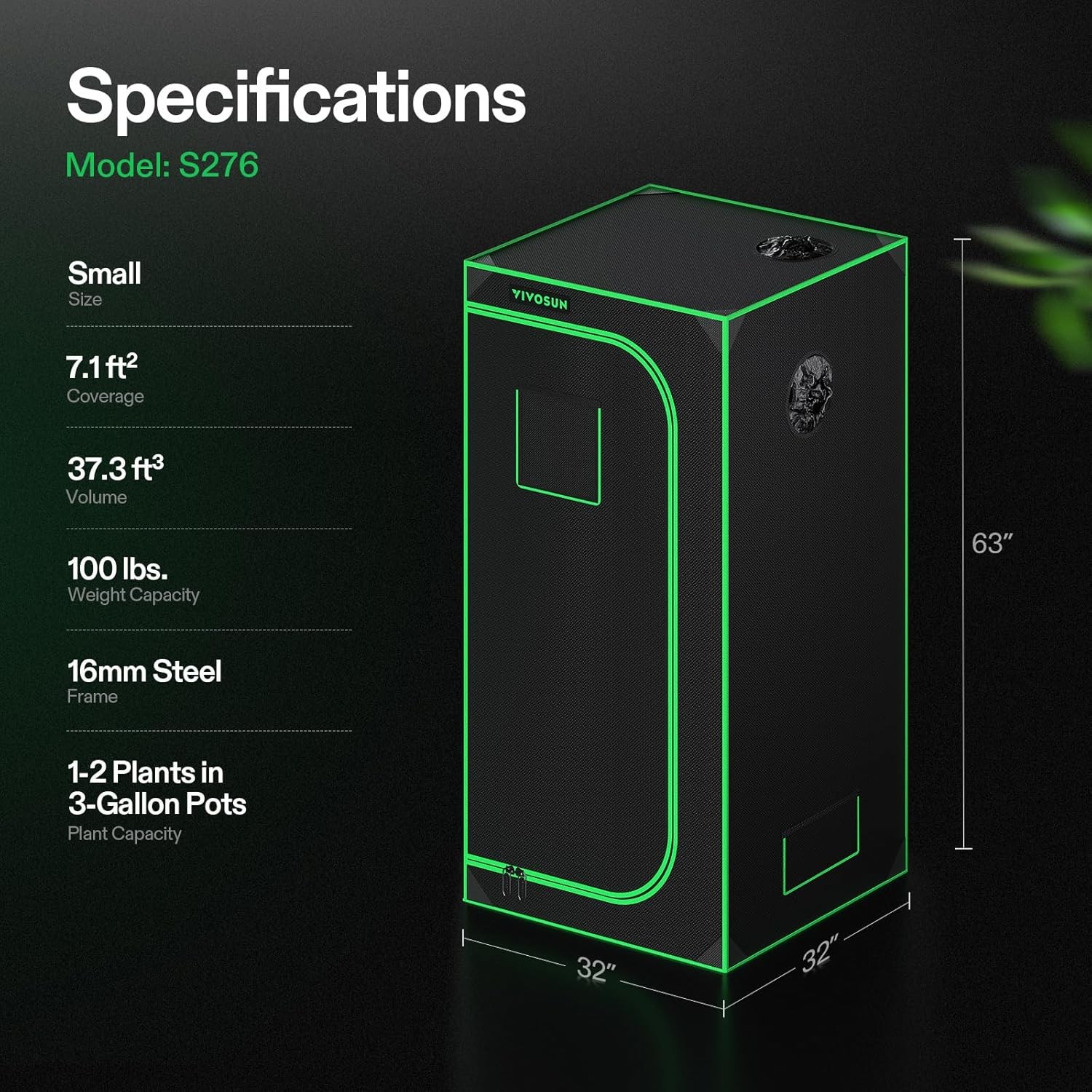 VIVOSUN 2.7X2.7ft Smart Grow Tent Kit 150W LED G4 Air Ventilation E42A+ Growhub