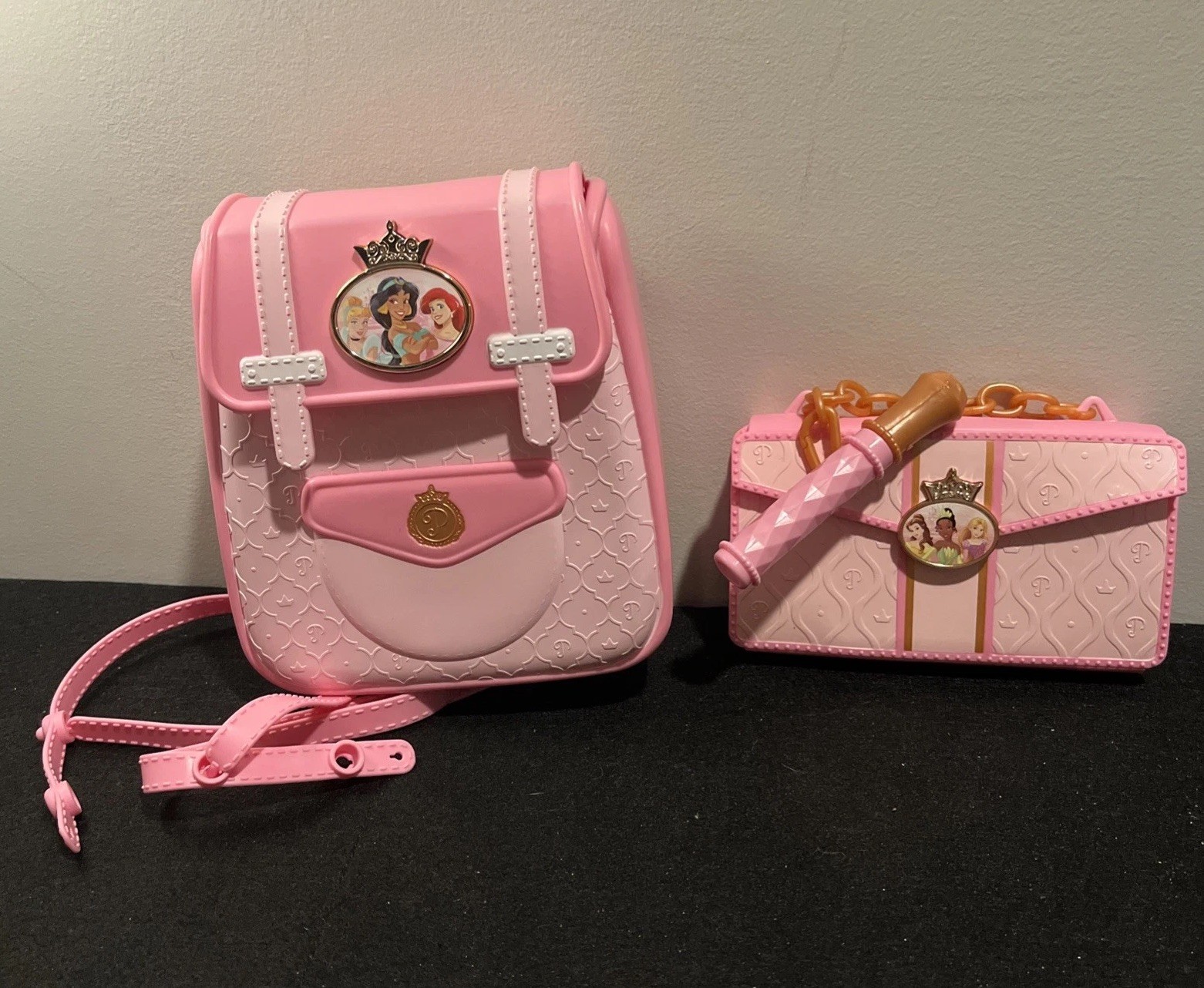 Disney Princess Backpack & Play Phone With Mirror + Wallet Pink Plastic