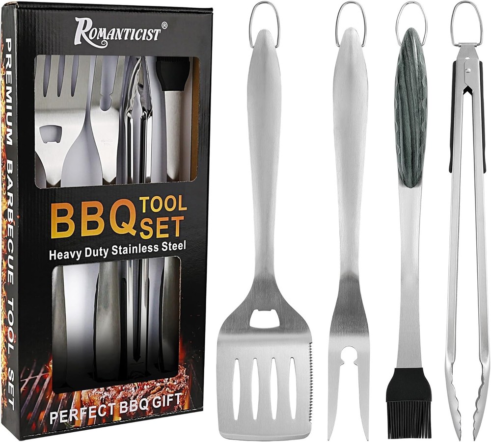 4pcs Heavy Duty Grill Accessories Top Chef Professional Grill Tool Set & Basic
