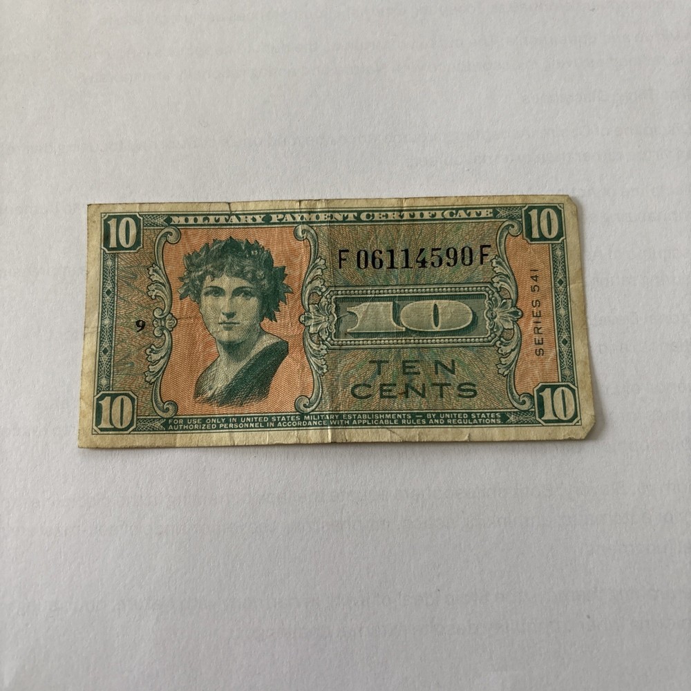 10 Cent Military Pay Certificate Series 541