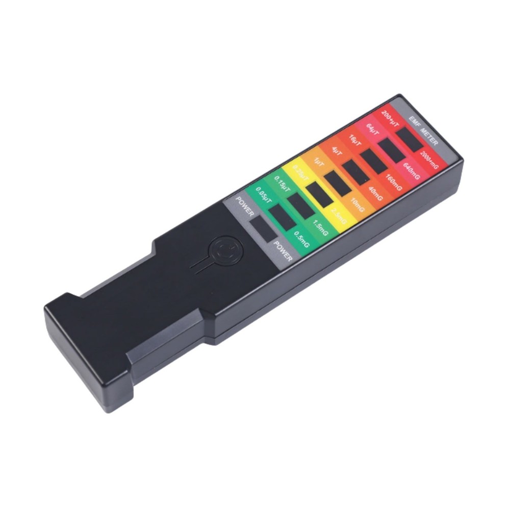 Black Handheld High Sensitivity Electromagnetic Field Radiation Detector Tester