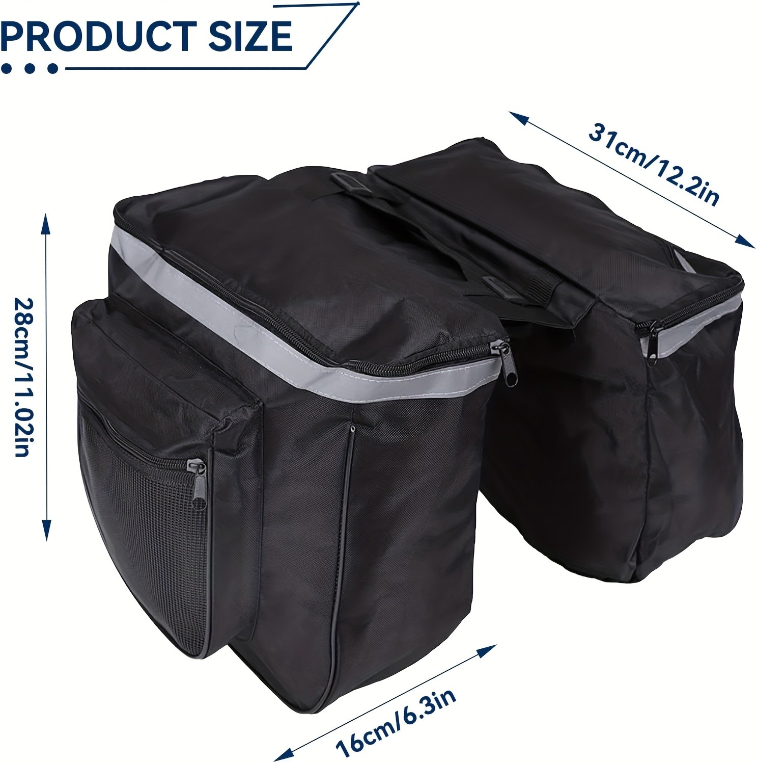 25L Cycling Rear Rack Seat Trunk Saddle Bicycle Tail Storage Pouch Bike Bag