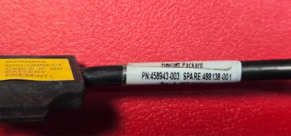 Genuine HP 458943-003 Smart Array Battery Cable Assembly NEW