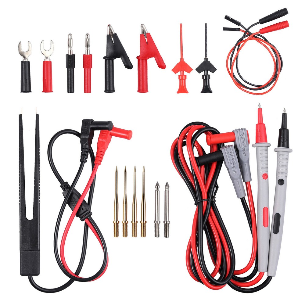 21 PCS Voltmeter Tester Leads Set Electrical Multimeter Test Leads Kit for Fluke