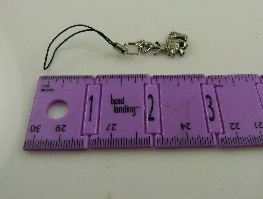 Frog Prince crown cell phone charm or purse strap finding
